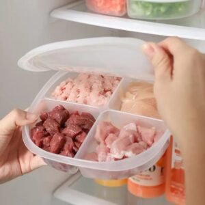 4 Grids Refrigerator Storage Box Food Vegetable